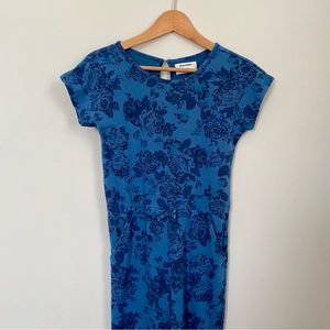 Kids Old Navy Blue Floral Jumpsuit